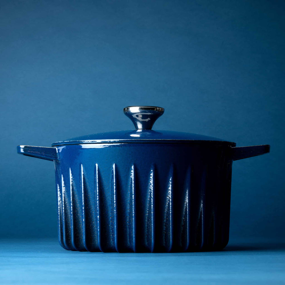FIREUP Blue Cast Iron Dutch Oven, 26cm