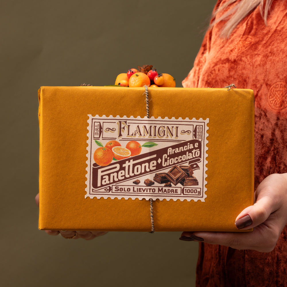 Flamigni Sugar Iced Dark Chocolate & Orange Panettone, 1kg