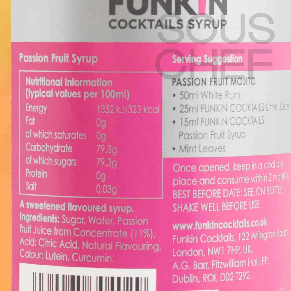 Funkin Passion Fruit Syrup, 700ml