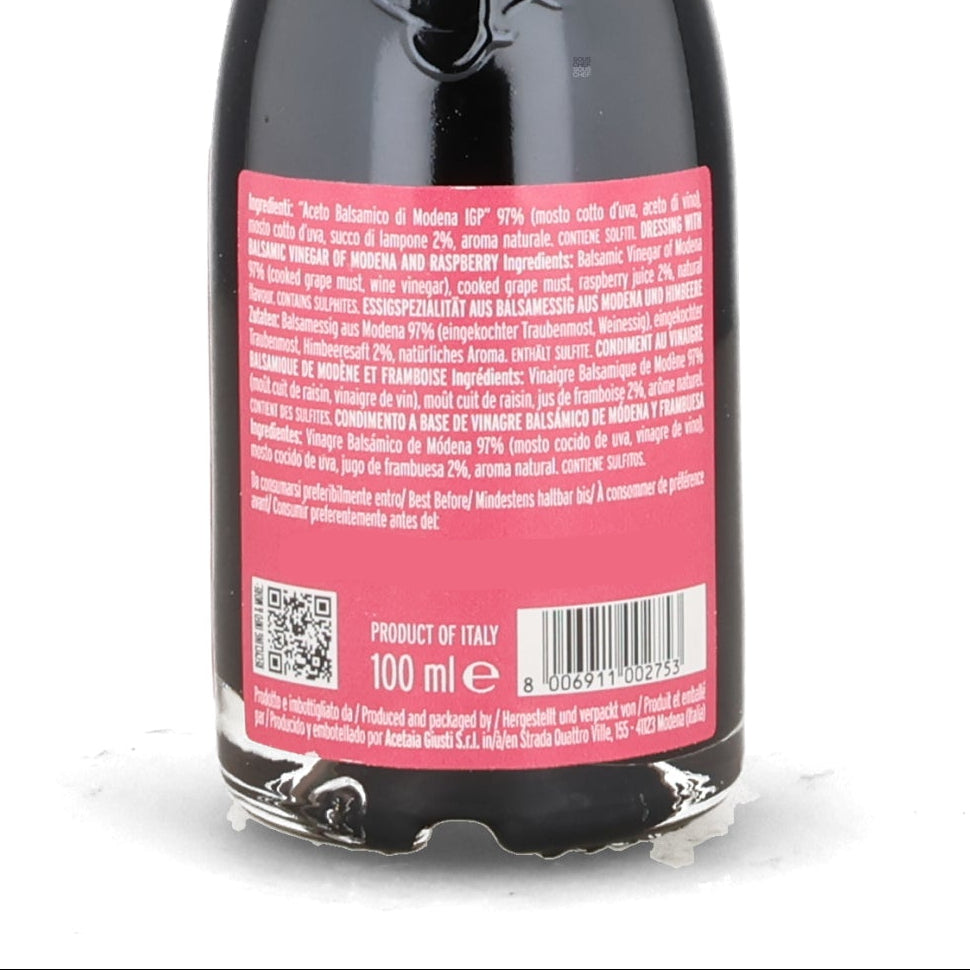 Giusti Condiment with Balsamic Vinegar of Modena and Raspberry, 100ml