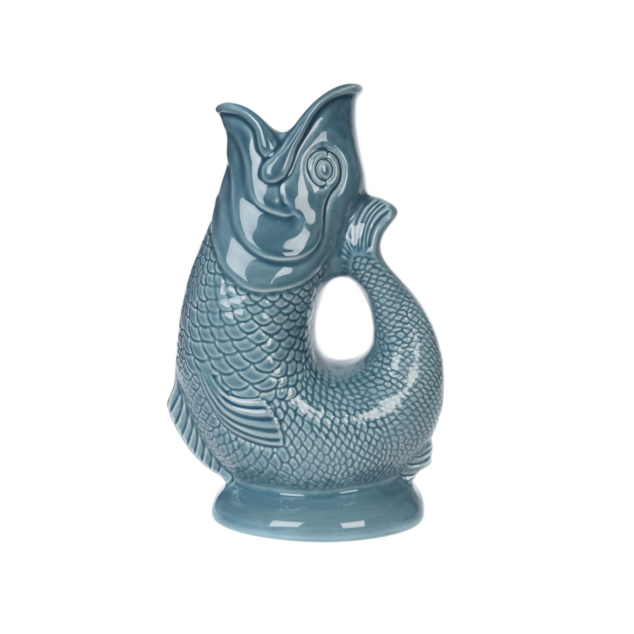 Gurgly Iconic Azure Blue Glug Jug Large 28cm 1.4L Gurgly Iconic Azure Blue Glug Jug Large 28cm 1.4L