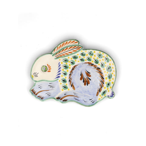 Mexican Hand Painted Rabbit Large Plate, 26.5cm