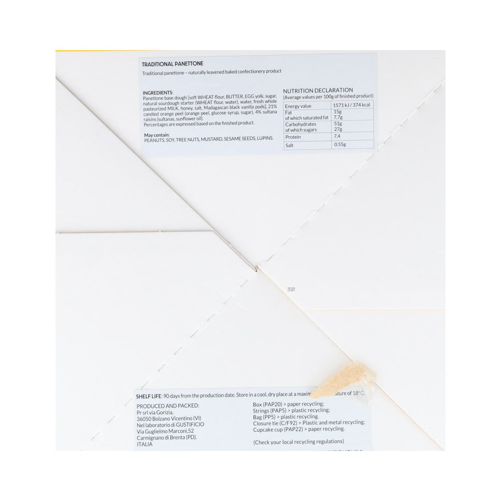 Gustificio Traditional Panettone, 900g