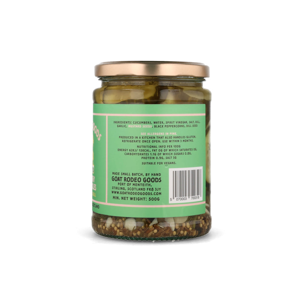 Goat Rodeo Goods Big Dill Energy Pickles, 500g