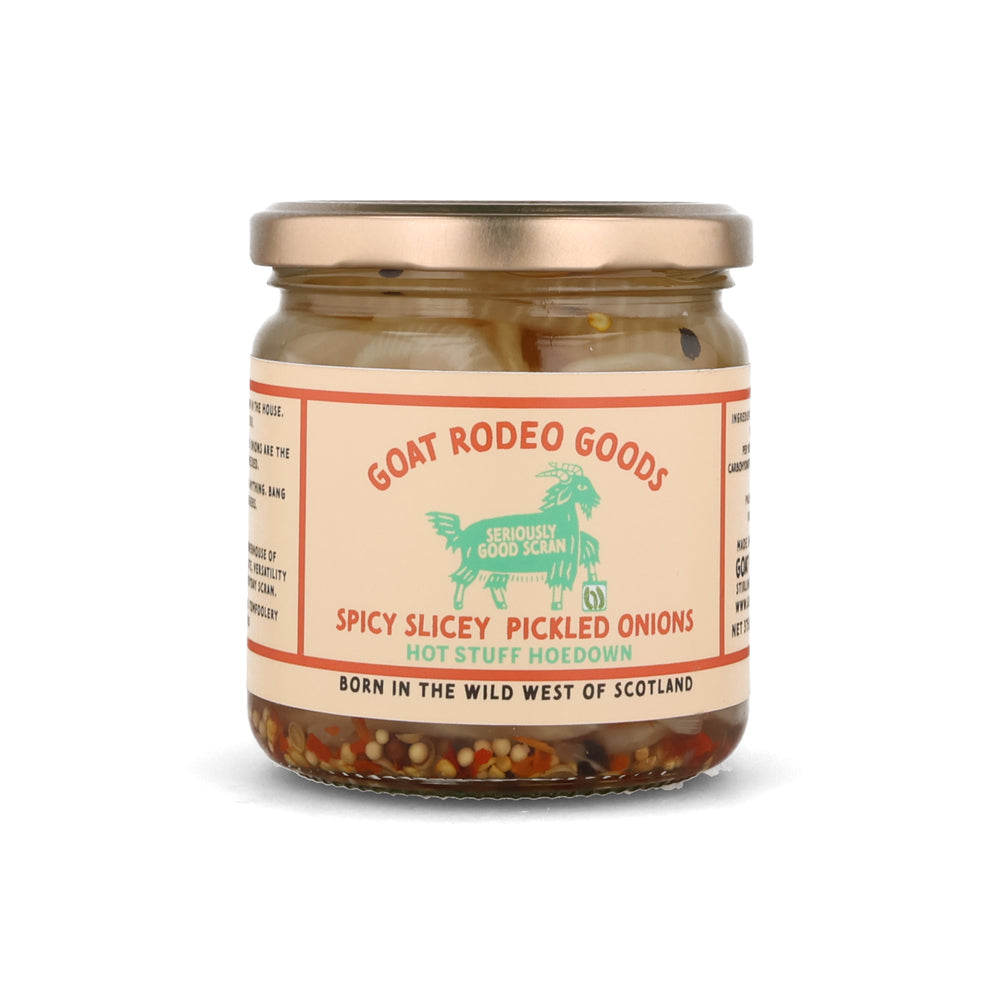 Goat Rodeo Goods Spicy Slicey Pickled Onions, 375g
