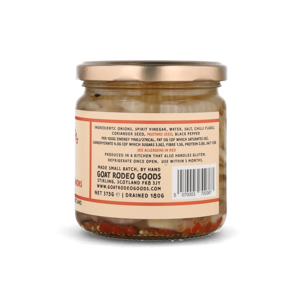 Goat Rodeo Goods Spicy Slicey Pickled Onions, 375g