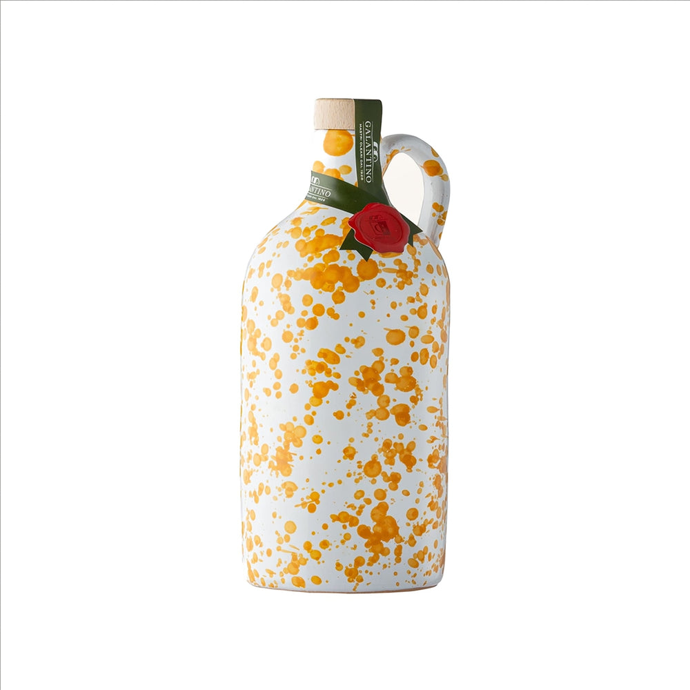 Ceramic Olive Oil Bottle | Italian Pottery | Oil Decanter Lemon Design