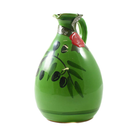 Puglian Extra Virgin Olive Oil in Green Terracotta Bottle, 500ml