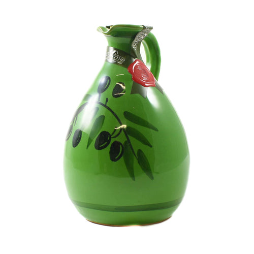 Puglian Extra Virgin Olive Oil in Green Terracotta Bottle, 500ml