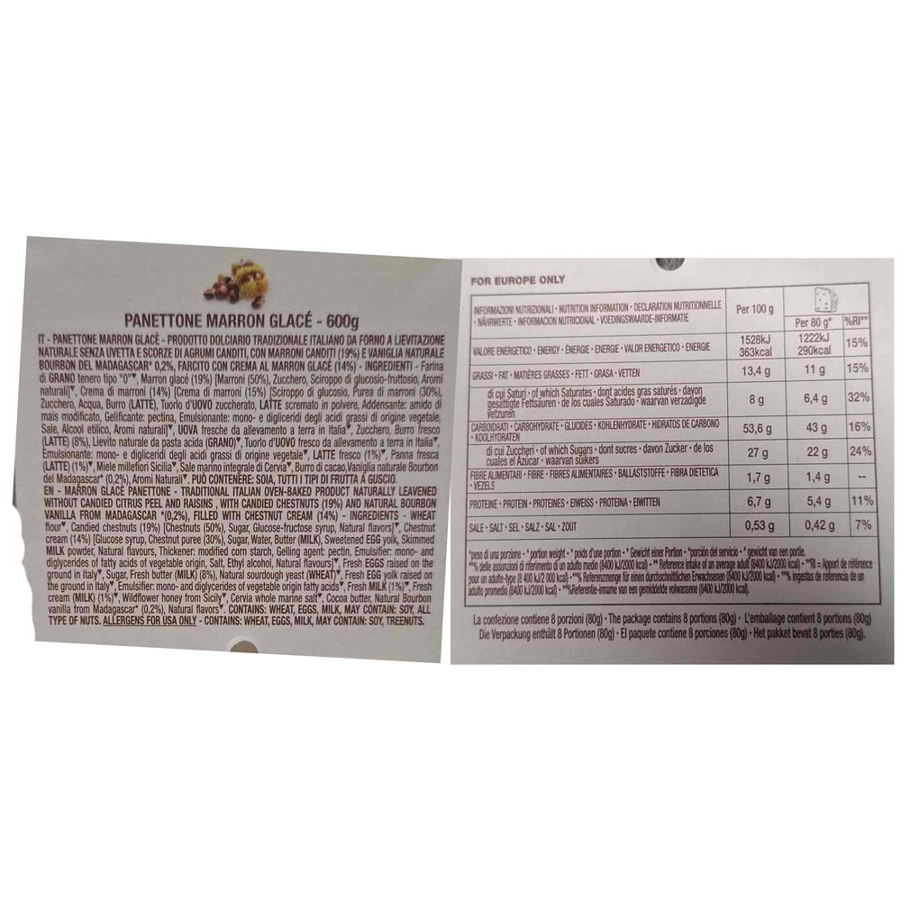 Loison Panettone with Marron Glace, 600g