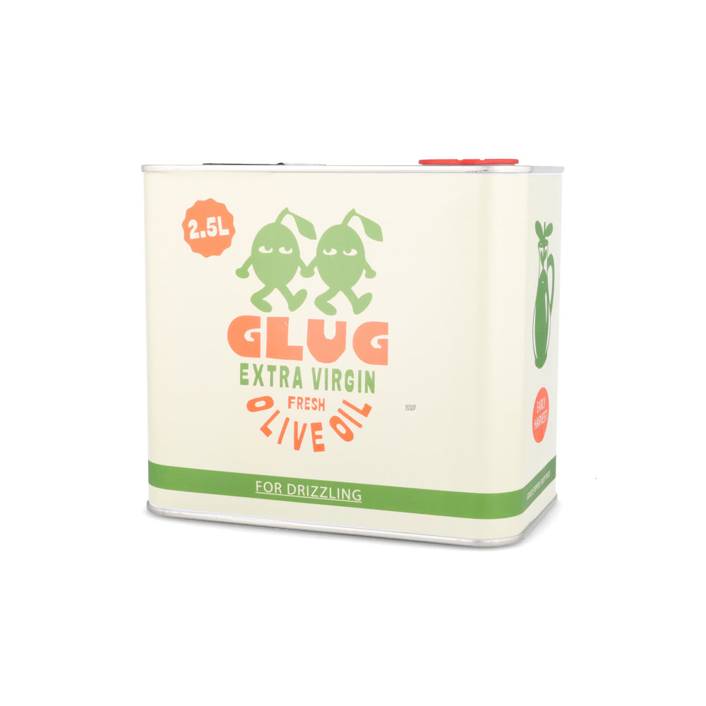 Glug Extra Virgin Olive Oil for Drizzling Refill Tin, 2.5 Litre