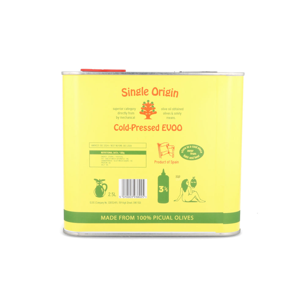 Glug Extra Virgin Olive Oil for Cooking Refill Tin, 2.5 Litre