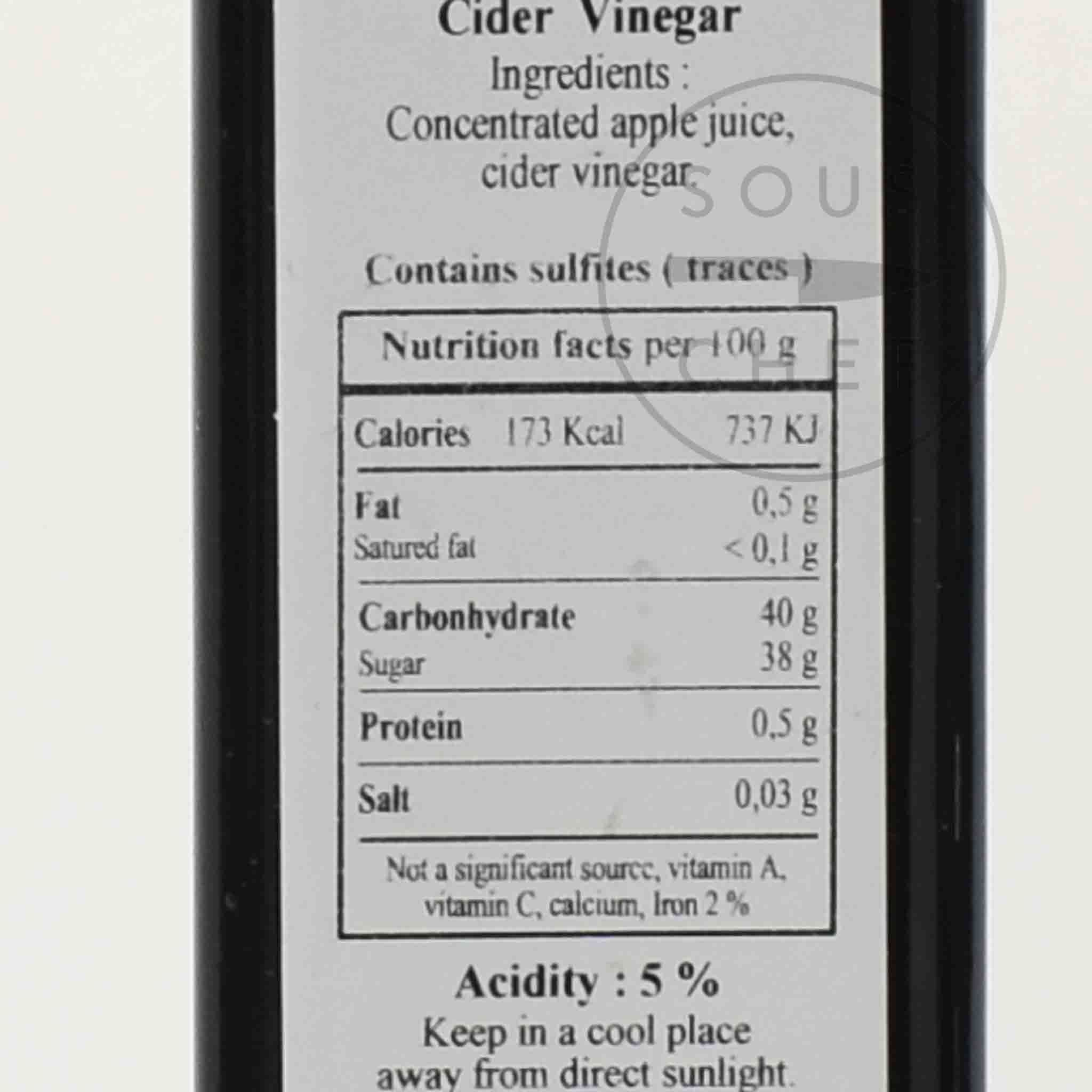 Huilerie Beaujolaise 2 Year Aged Fruit Vinegar Cider, 250ml