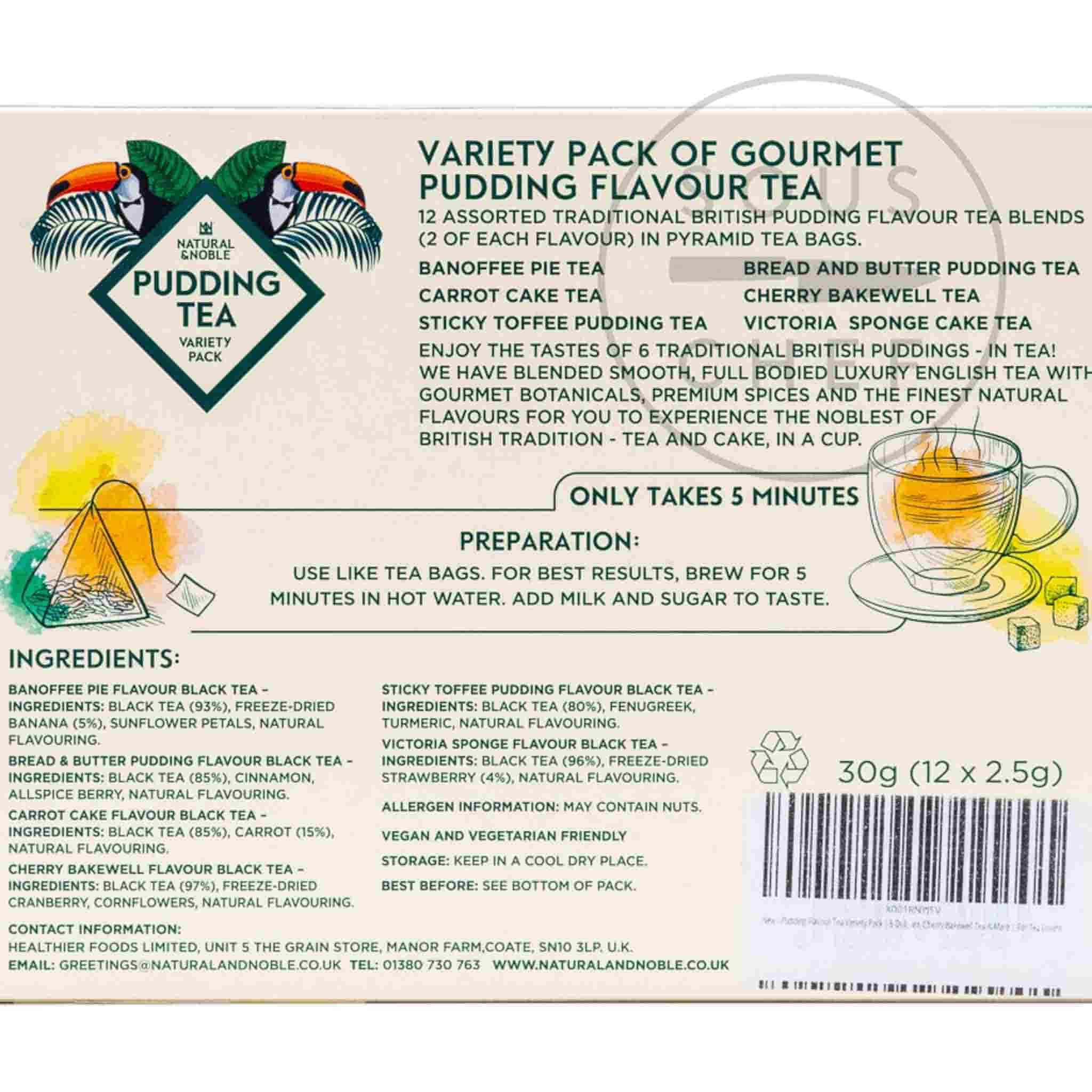 Tea Lovers Pudding Flavour Tea Infusion Set | Buy online UK – Sous Chef UK