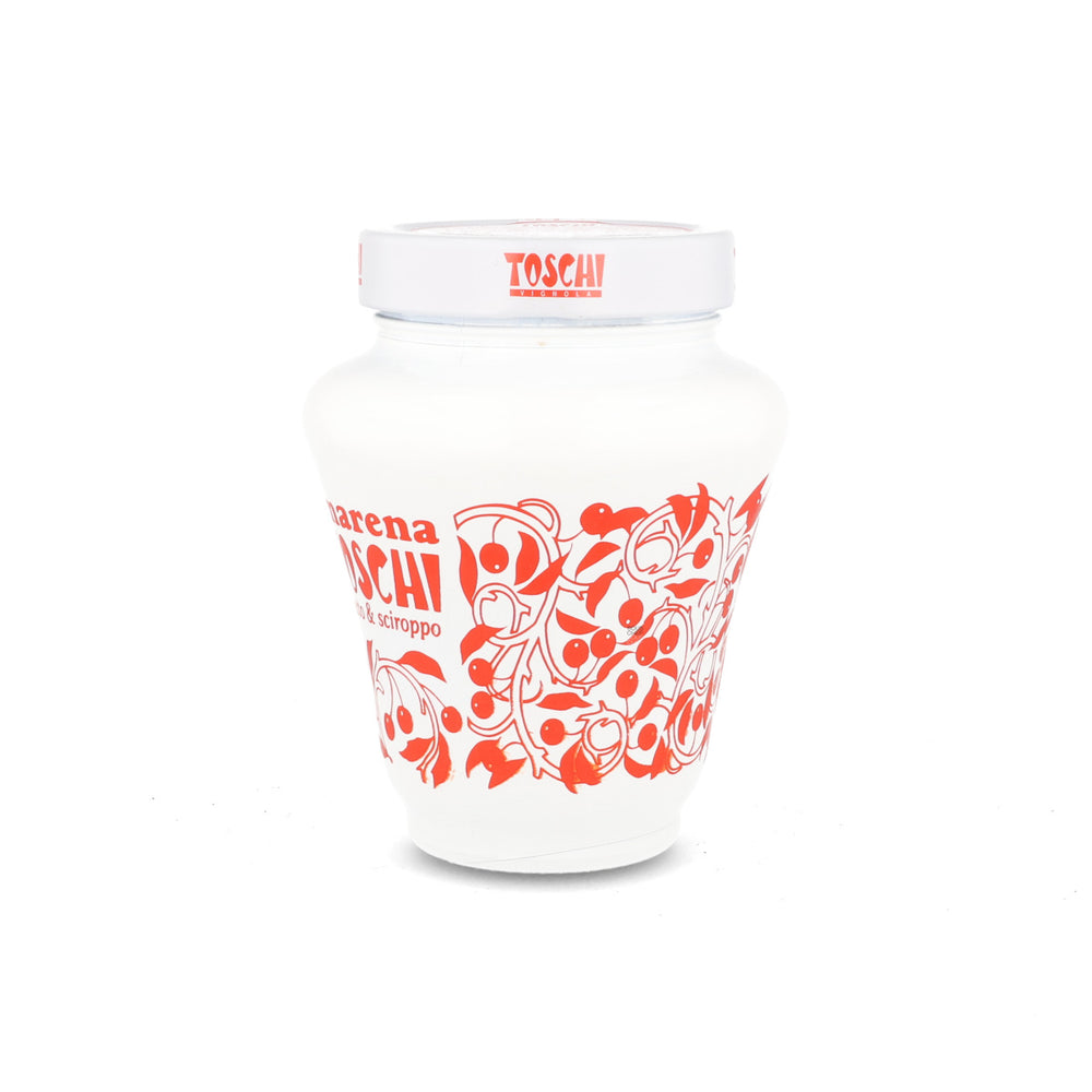 Toschi Sour Black Cherries in Syrup in Ceramic Jar