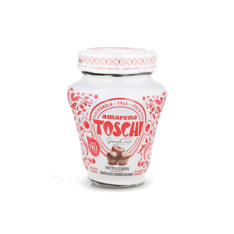 Toschi Sour Black Amarena Cherries in Syrup, 230g