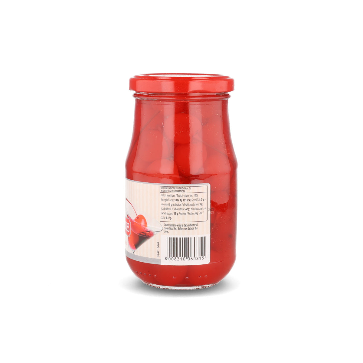 Toschi Red Cocktail Cherries, 410g
