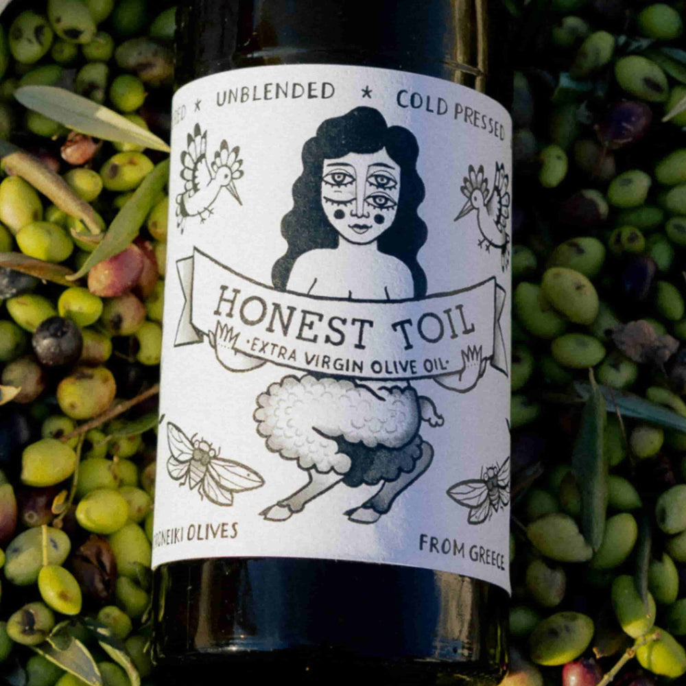 Honest Toil Extra Virgin Greek Olive Oil in Dark Bottle, 500ml