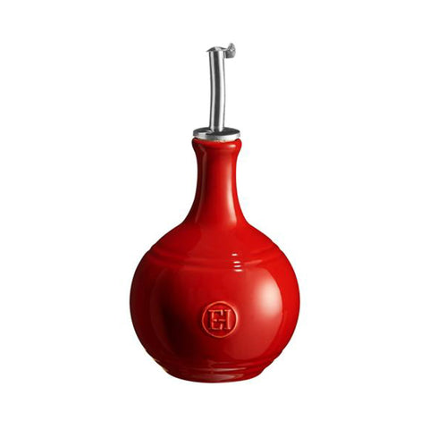 Emile Henry Red Round Oil Bottle, 400ml