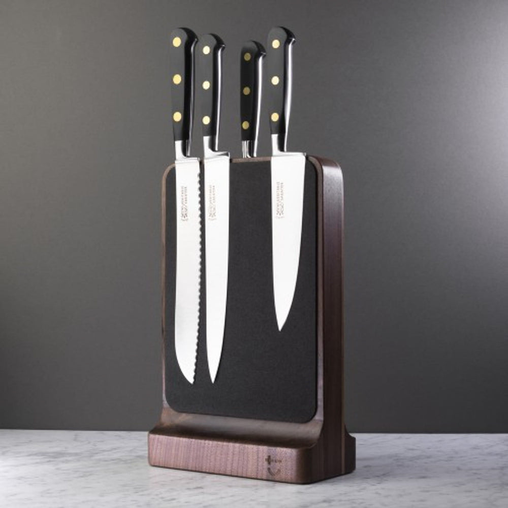 Bisbell Soft Touch Magnetic Walnut Knife Block