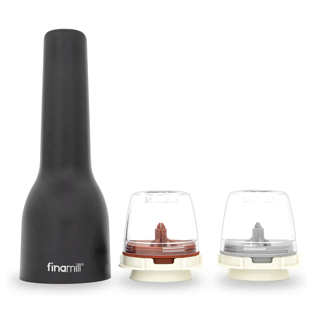 FinaMill One Black 3 Piece Rechargable Electric Spice Grinder Set