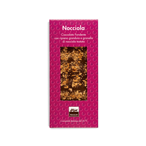 Maglio Dark Chocolate Bar with Hazelnut Cream Filling, 95g