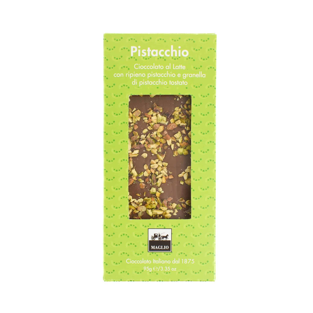 Maglio Maglio Milk Chocolate Bar with Pistachio Cream Filling, 95g | Buy ...