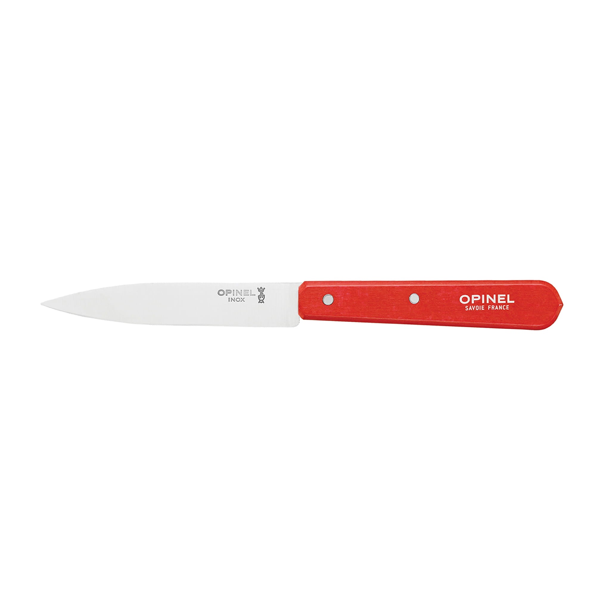 Opinel No 112 Red Beechwood Handle Paring Knife, 10cm | Buy online