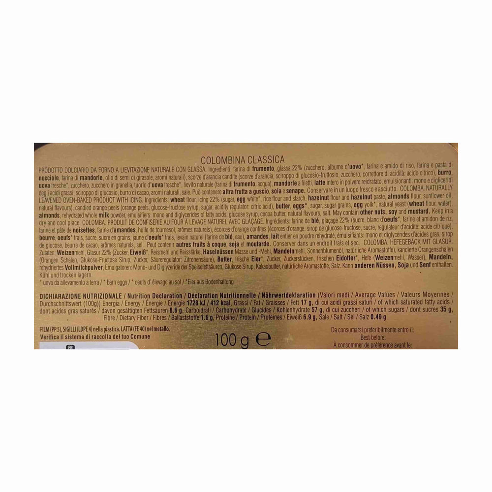 Muzzi Classic Colomba in Tin, 100g