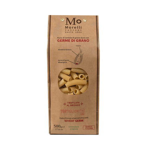 Morelli Tortiglioni Pasta with Wheat Germ, 500g