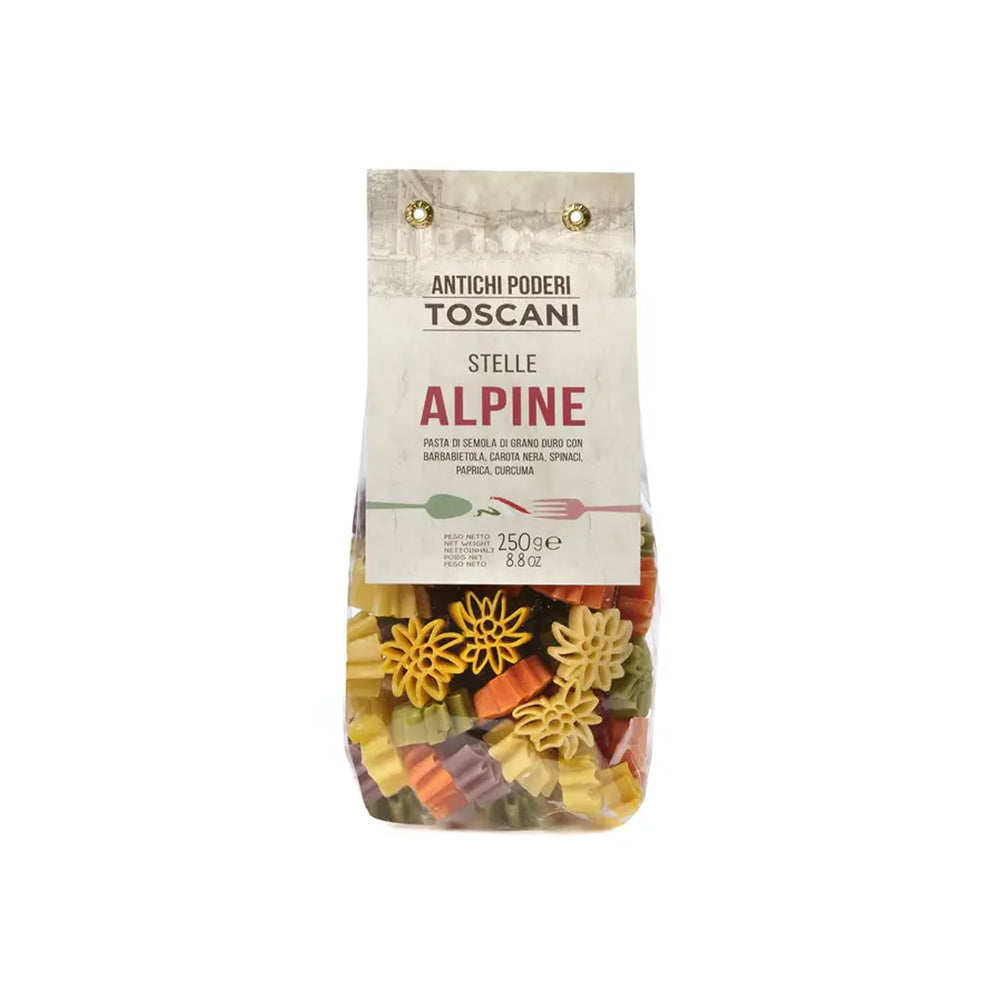 Morelli 6 Flavours Stelle Alpine Multicolour Pasta, 250g