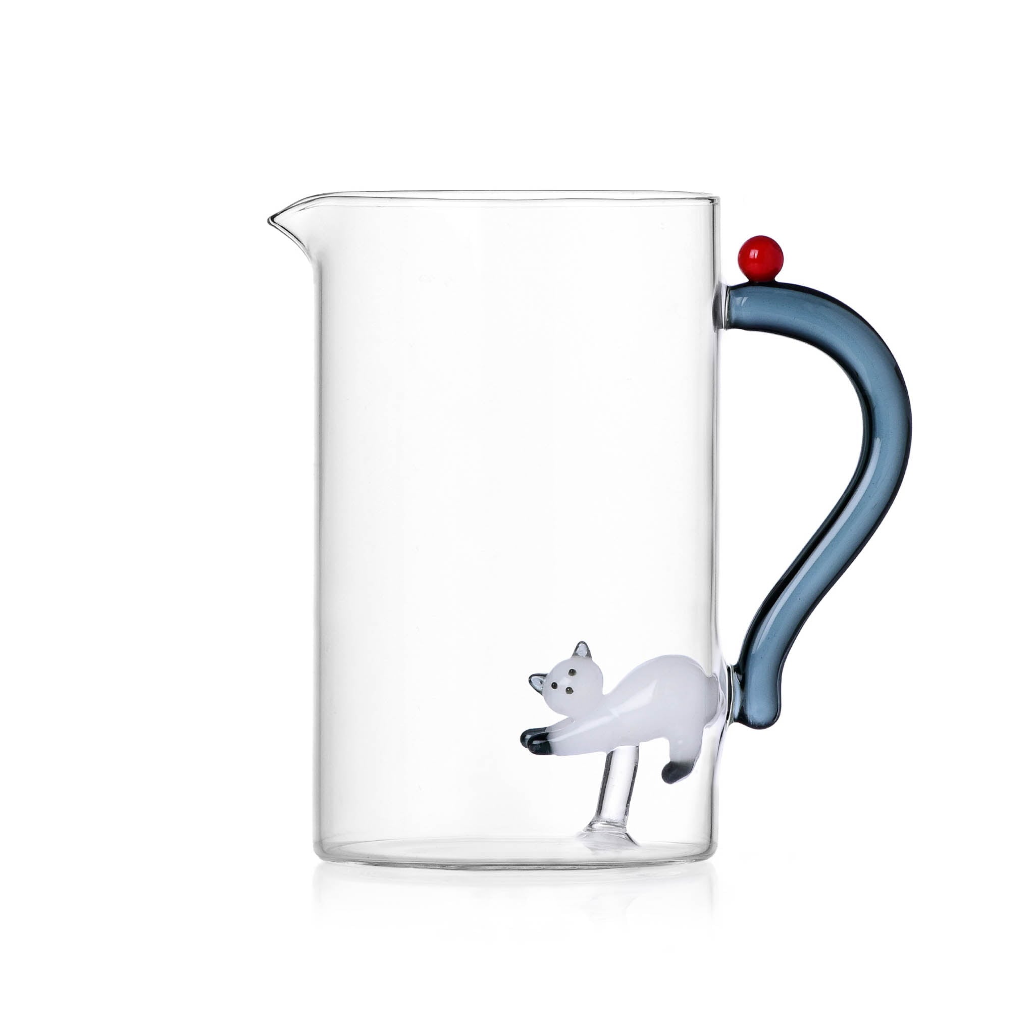 Ichendorf Milano Glass Grey Tail Cat Pitcher, 1.5 Litre | Buy online UK ...
