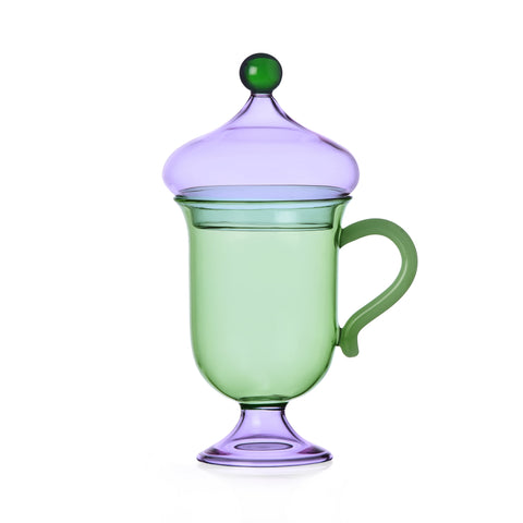 Ichendorf Milano Green Mug with Lilac Lid, 18.5cm