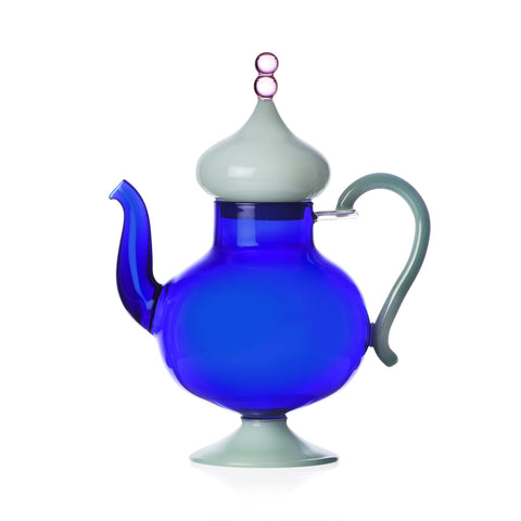 Ichendorf Milano Blue Teapot with Green Lid, 26.5cm