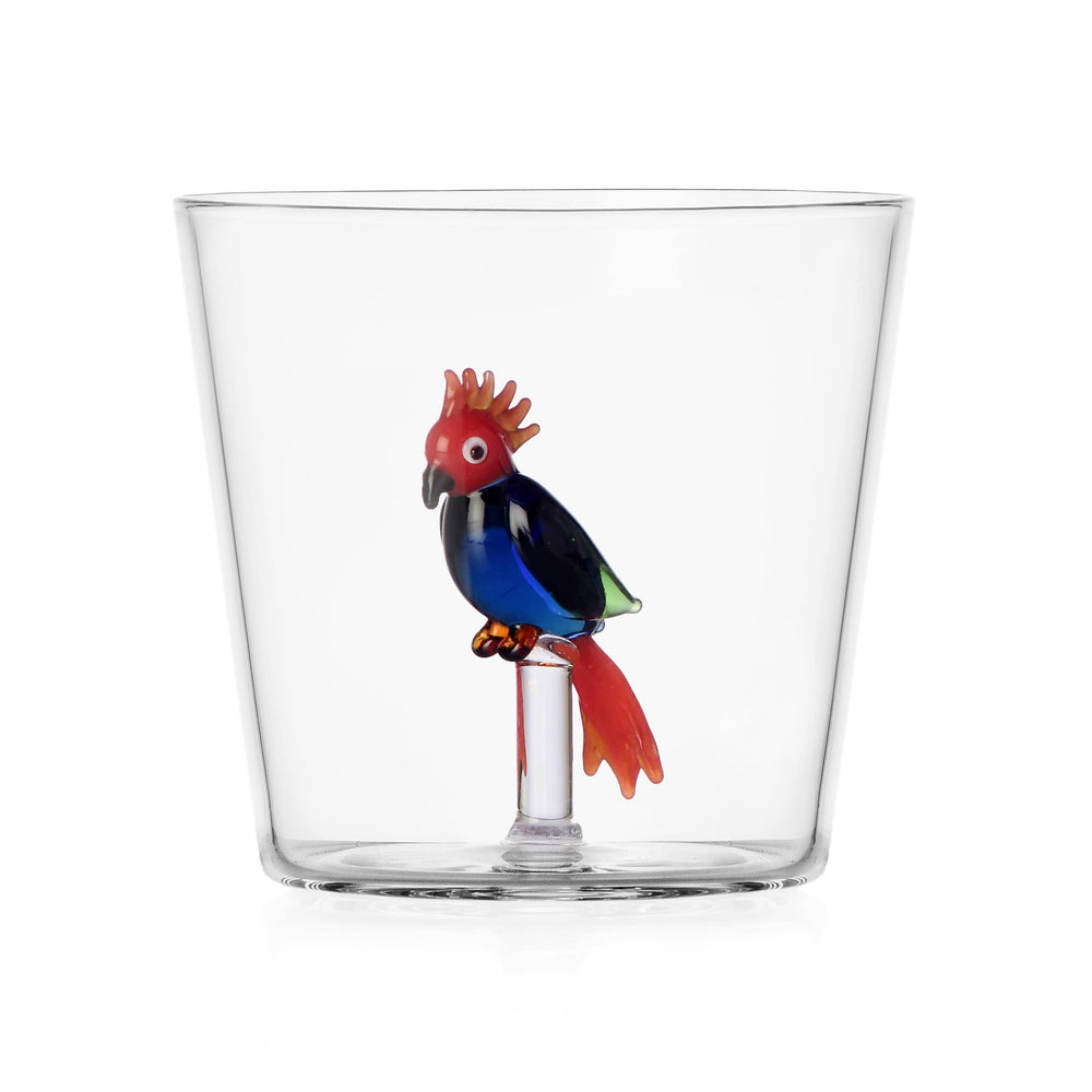 Ichendorf Milano Glass Red Cockatoo Tumbler, 300ml