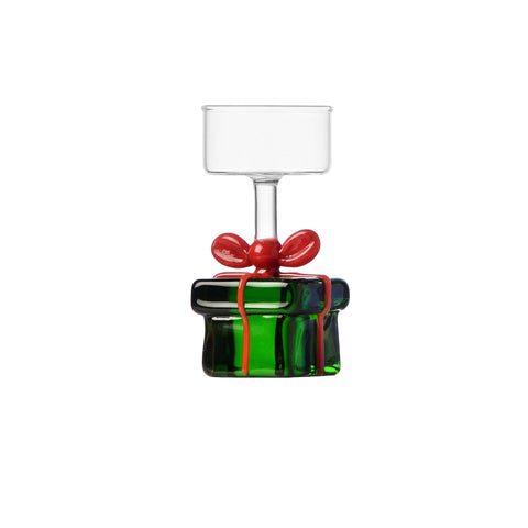 Ichendorf Milano Glass Limited Edition Green Gift Tealight Holder, 4.5cm