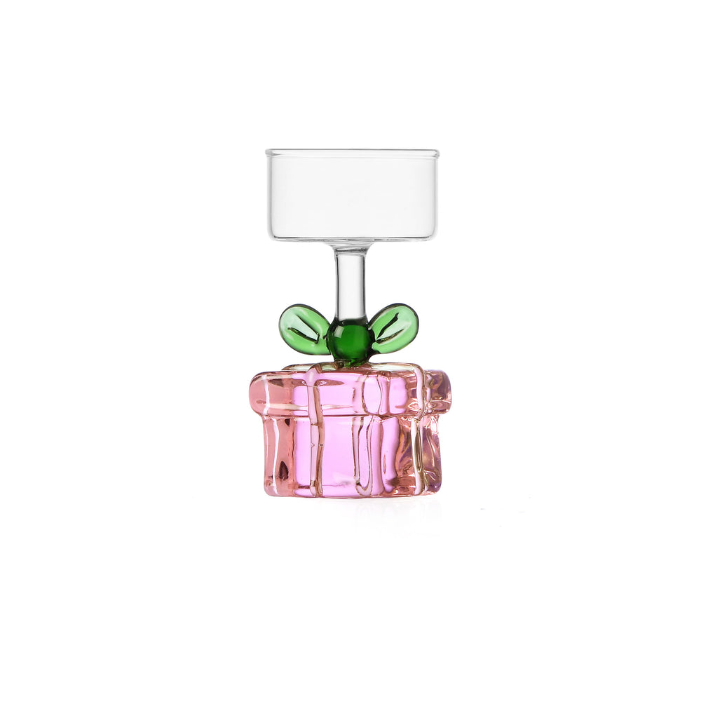 Ichendorf Milano Glass Limited Edition Pink Gift Tealight Holder, 4.5cm