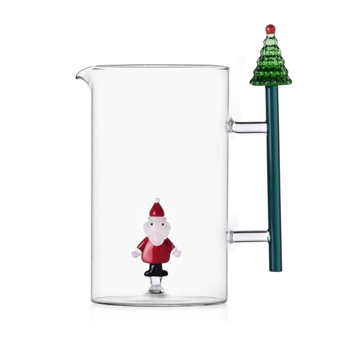Ichendorf Milano Glass Limited Edition Christmas Tree & Santa Jug, 1.5 Litre
