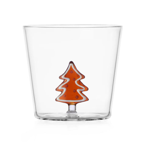 Ichendorf Milano Glass Limited Edition Gingerbread Christmas Tree Tumbler, 300ml
