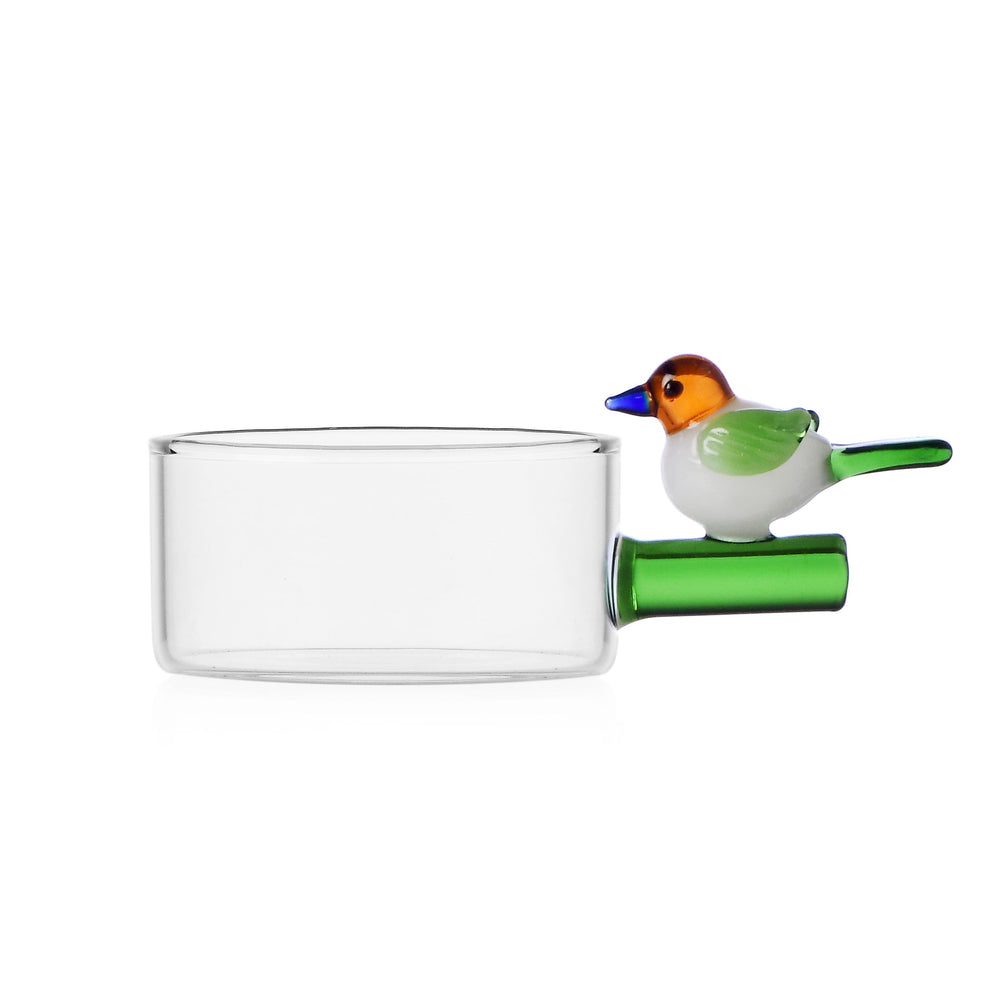 Ichendorf Milano Glass Limited Edition Set of 2 Owl & Bird Tealight Holders, 4.5cm