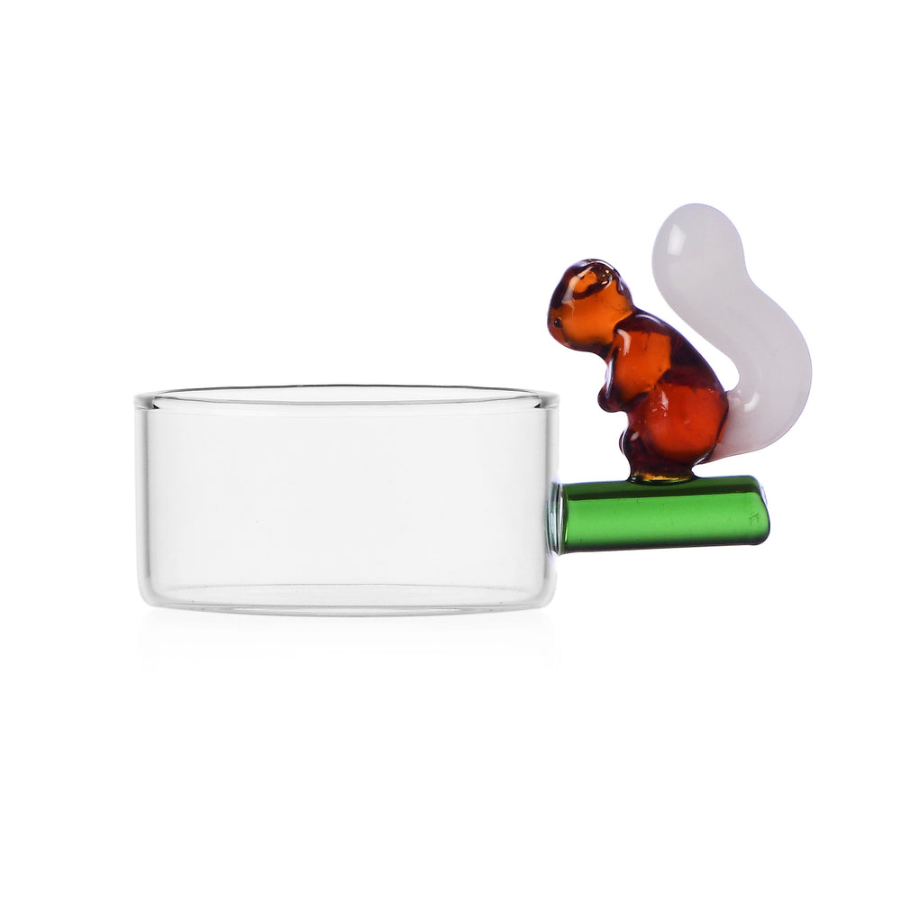 Ichendorf Milano Glass Limited Edition Set of 2 Squirrel & Fawn Tealight Holders, 4.5cm