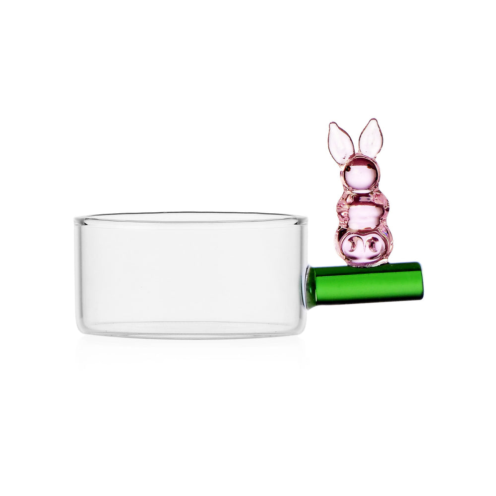 Ichendorf Milano Glass Limited Edition Set of 2 Rabbit & Snail Tealight Holders, 4.5cm