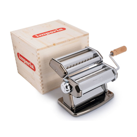 Imperia Black Gourmet Pasta Maker with Textured Rollers