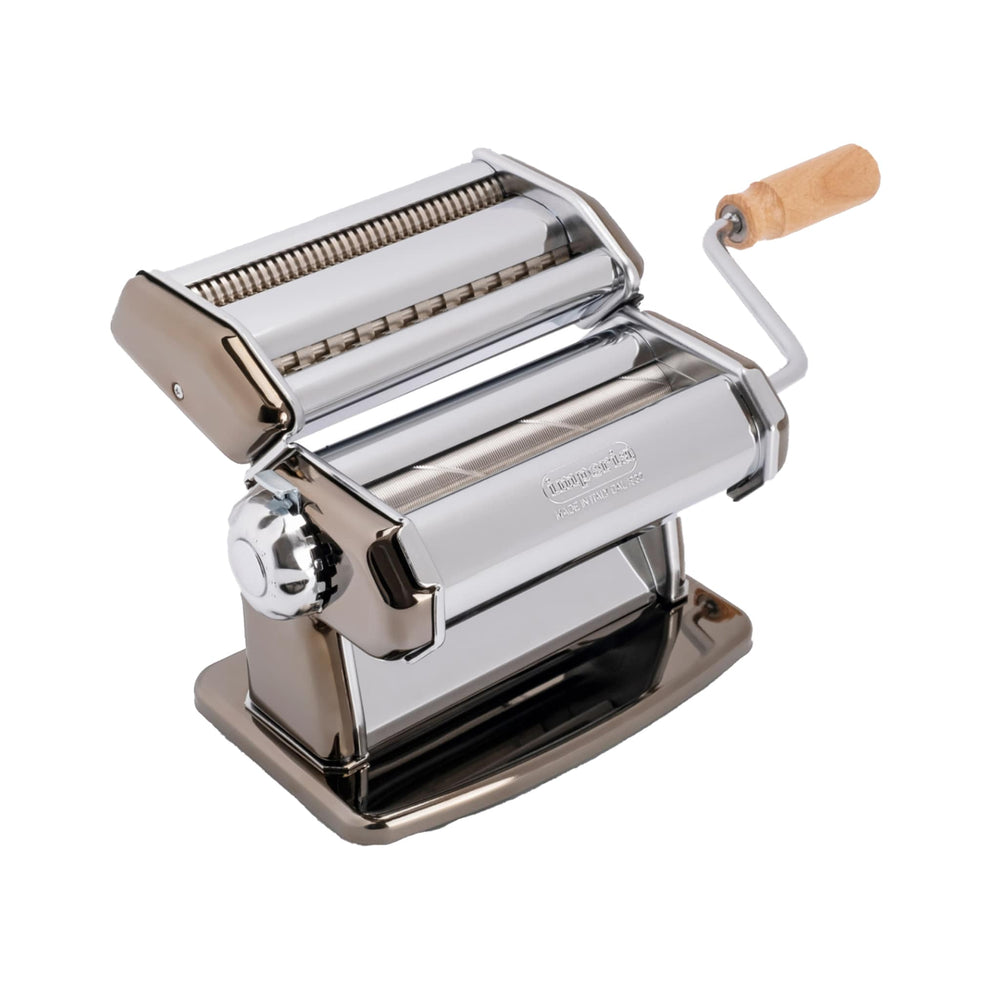 Imperia Black Gourmet Pasta Maker with Textured Rollers