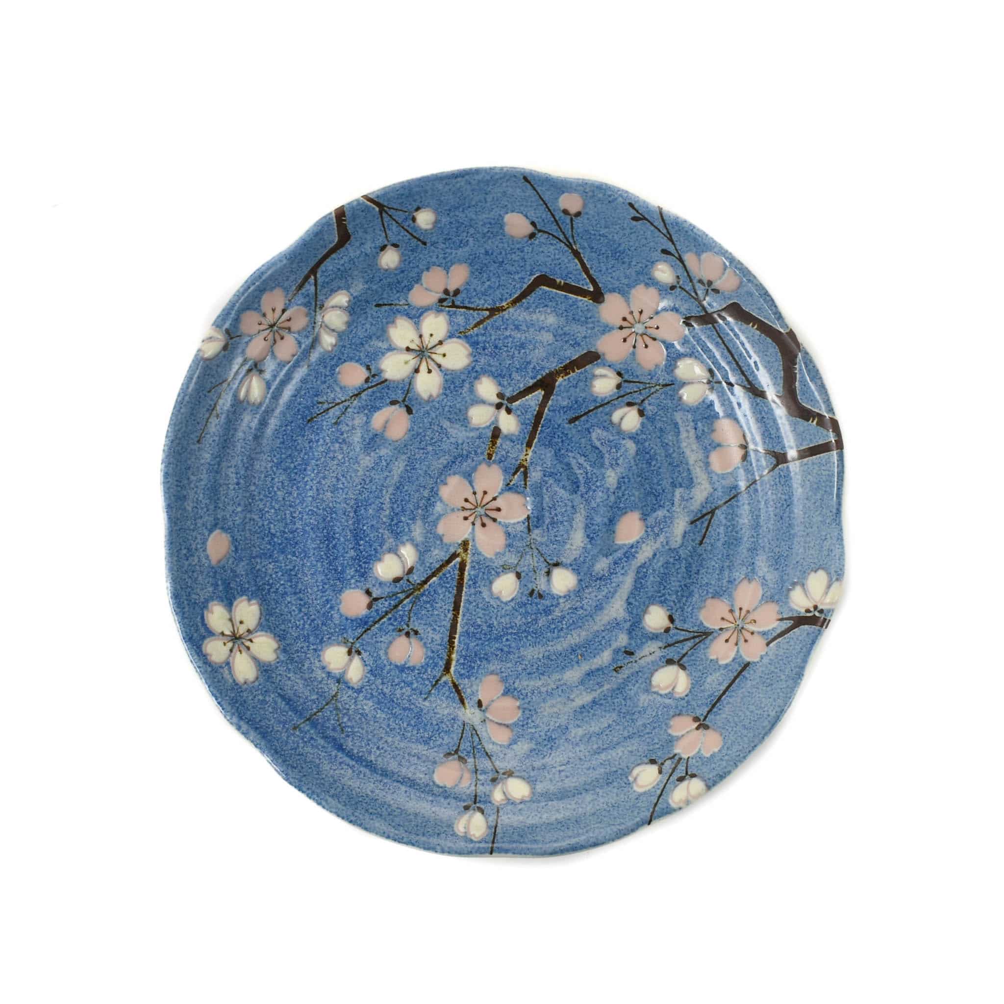 Light Blue Sakura Blossom Side Plate