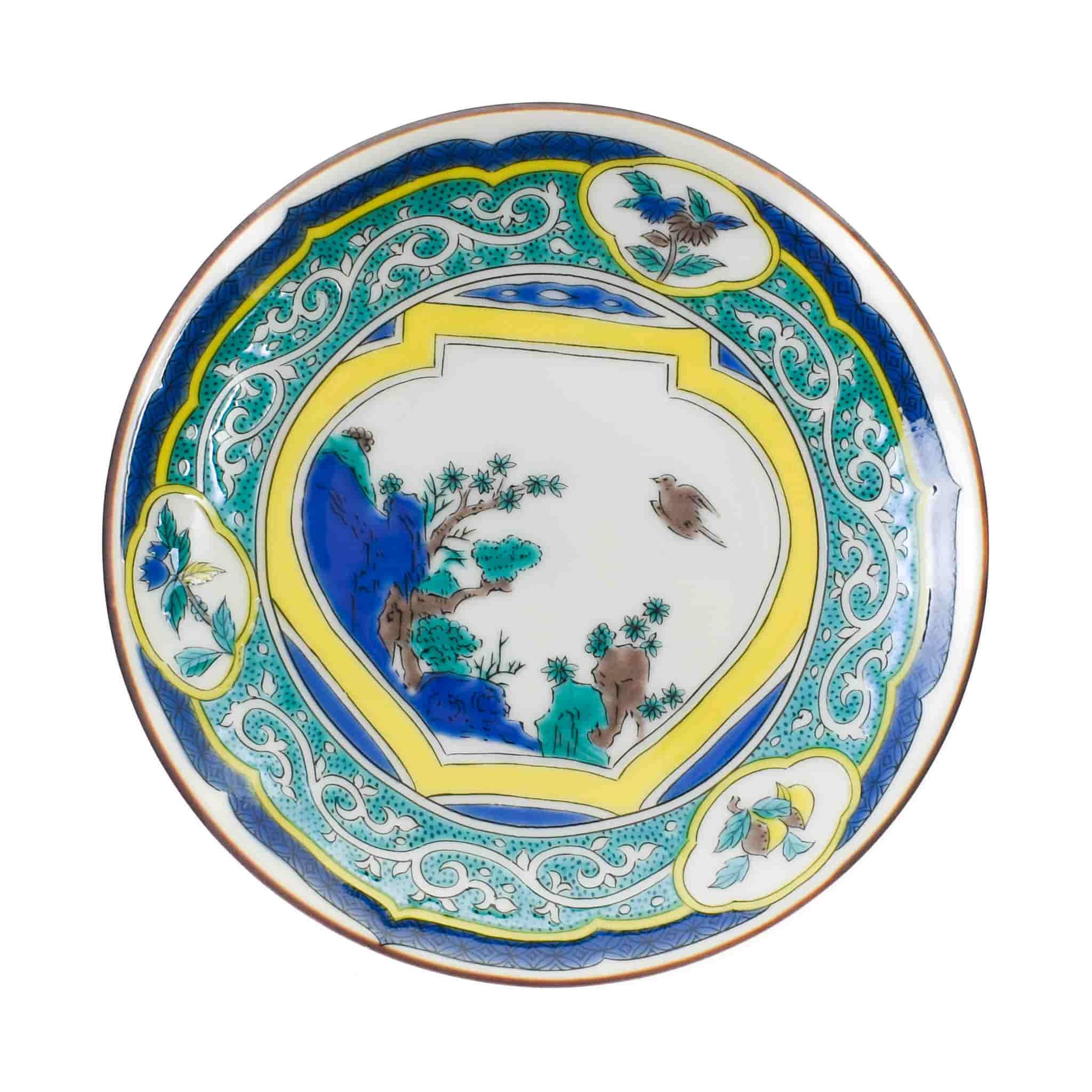 Seikou Porcelain Green Pattern Side Plate, 15cm