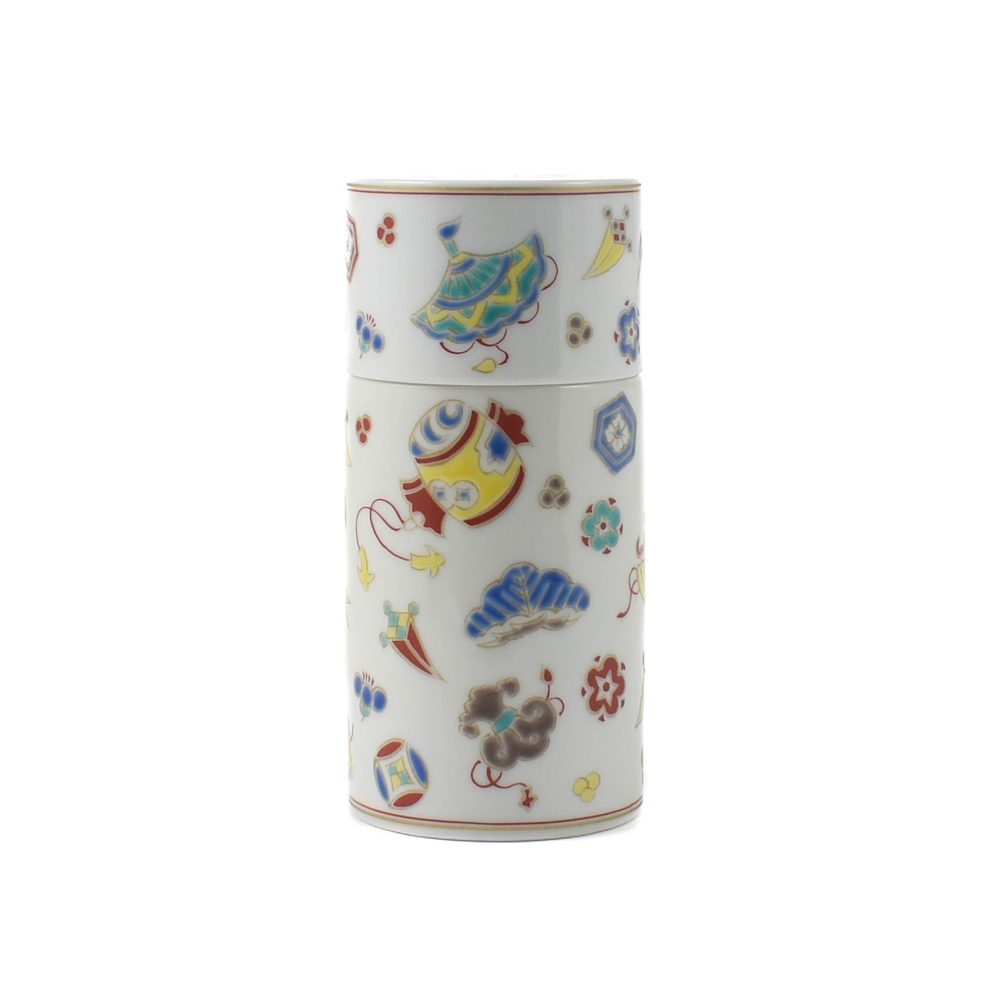 Seikou Porcelain Patterned Sake Jug and Cup