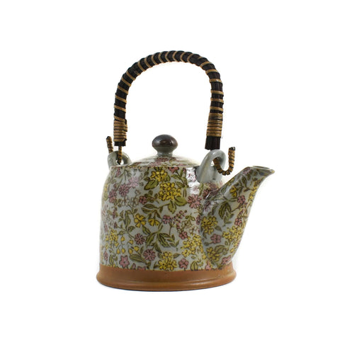 Saku Floral Japanese Teapot