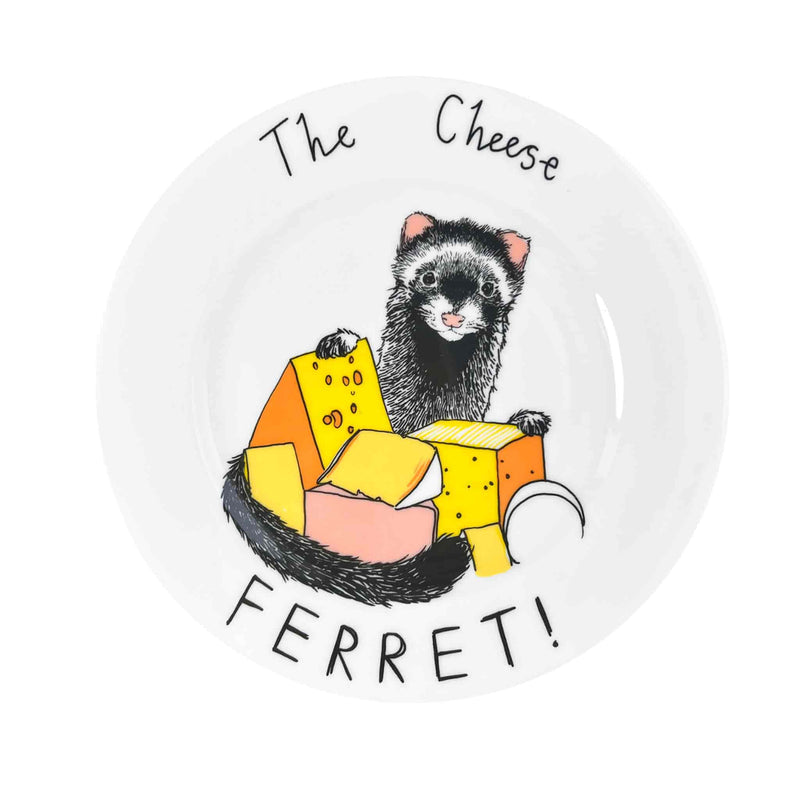 The Cheese Ferret Side Plate, 20cm