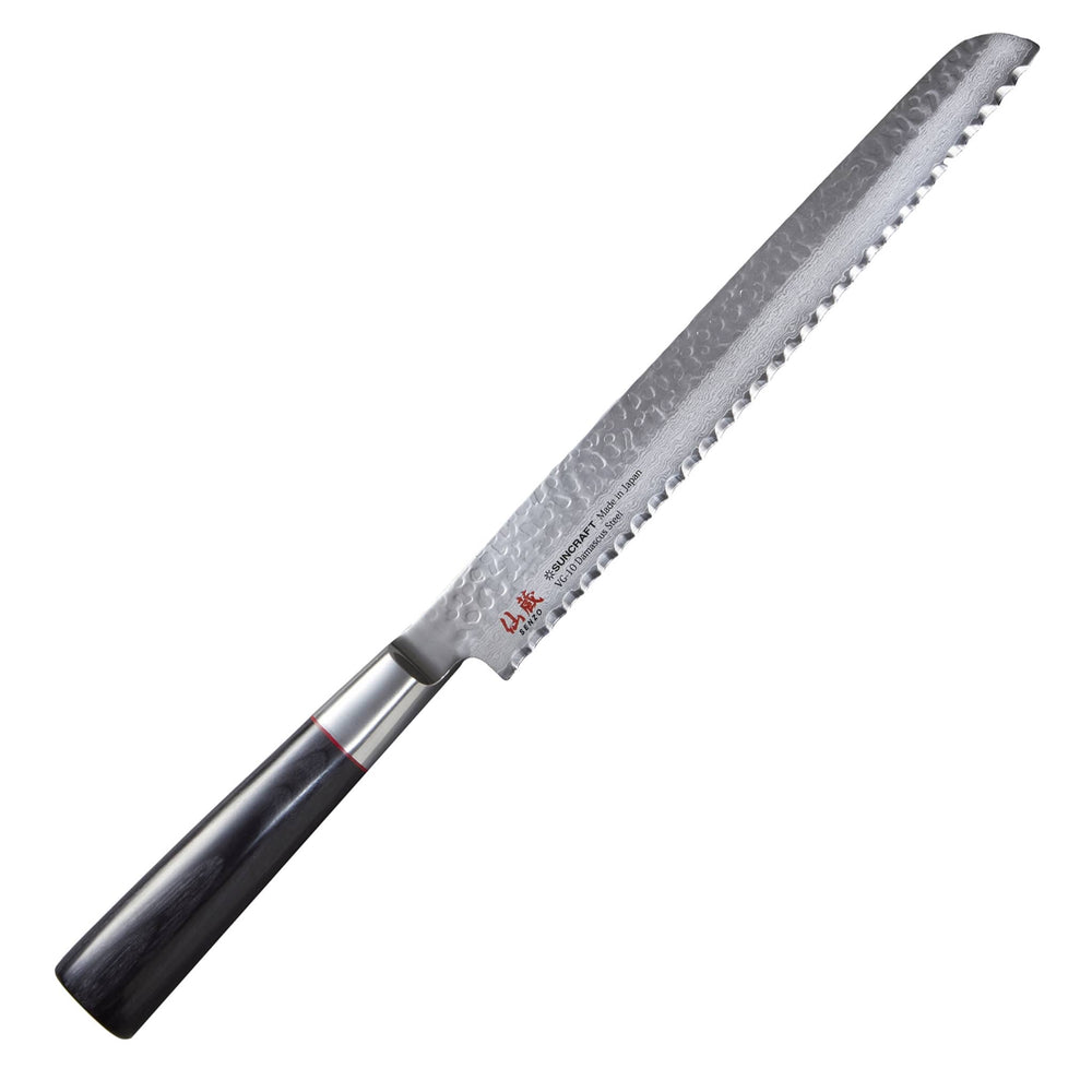 Senzo Twist Damascus Steel VG10 Core Bread Knife, 22cm